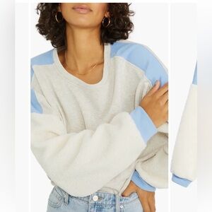 Sanctuary “All the Feels” Fleece Sleeved Sweatshirt | slight oversized fit | L